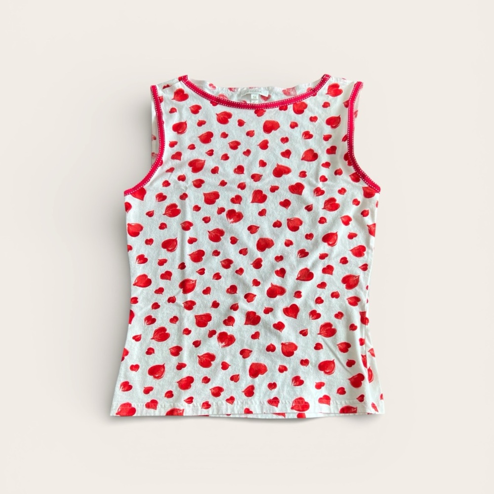 Escada Red Heart Tank Top